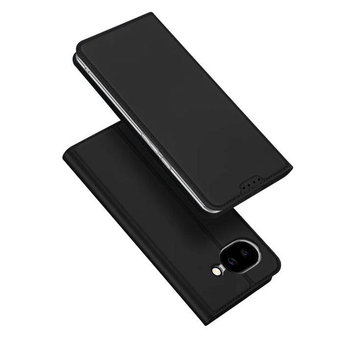 DUX DUCIS For Google Pixel 10a Case  Skin Pro Series Leather Stand Cover Card Holder - Black - 1