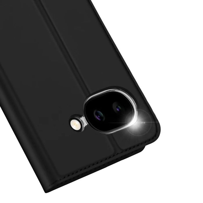 DUX DUCIS For Google Pixel 10a Case  Skin Pro Series Leather Stand Cover Card Holder - Black - 3