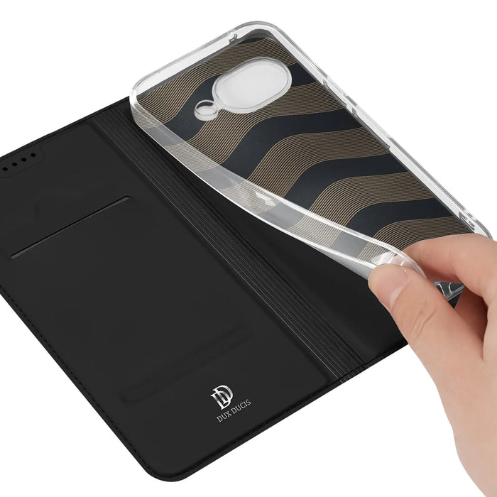 DUX DUCIS For Google Pixel 10a Case  Skin Pro Series Leather Stand Cover Card Holder - Black - 7