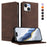 For iPhone 15 Case RINACASIS RC23 RFID Blocking Wallet Stand PU Leather Phone Cover - Brown - 2