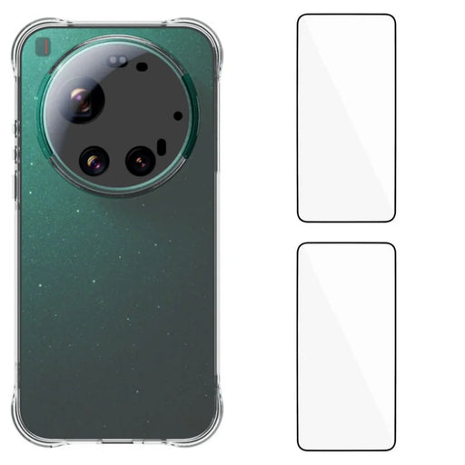 WANLONFENG For Xiaomi 17 Ultra 5G TPU Case  WL2 Series 2.0mm Phone Cover with 2Pcs Tempered Glass Films - Transparent - 1