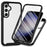 For Samsung Galaxy S26 Clear Case PC + TPU Phone Back Cover with PET Screen Film - Black - 1