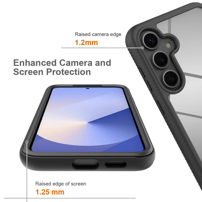 For Samsung Galaxy S26 Case Anti Drop 2 in 1 PC + TPU Phone Cover - Black - 3