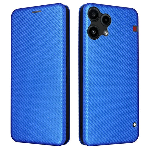 For Nothing Phone (3a) Lite 5G Case Carbon Fiber Texture Drop-Proof PU Leather Phone Cover - Blue - 1