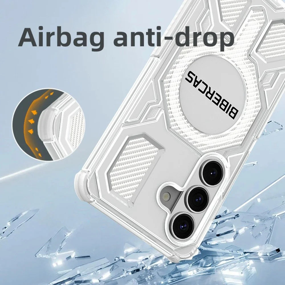 BIBERCAS J-16 Transparent Series For Samsung Galaxy S26 Magnetic Case TPU + PC Phone Cover - Transparent - 3