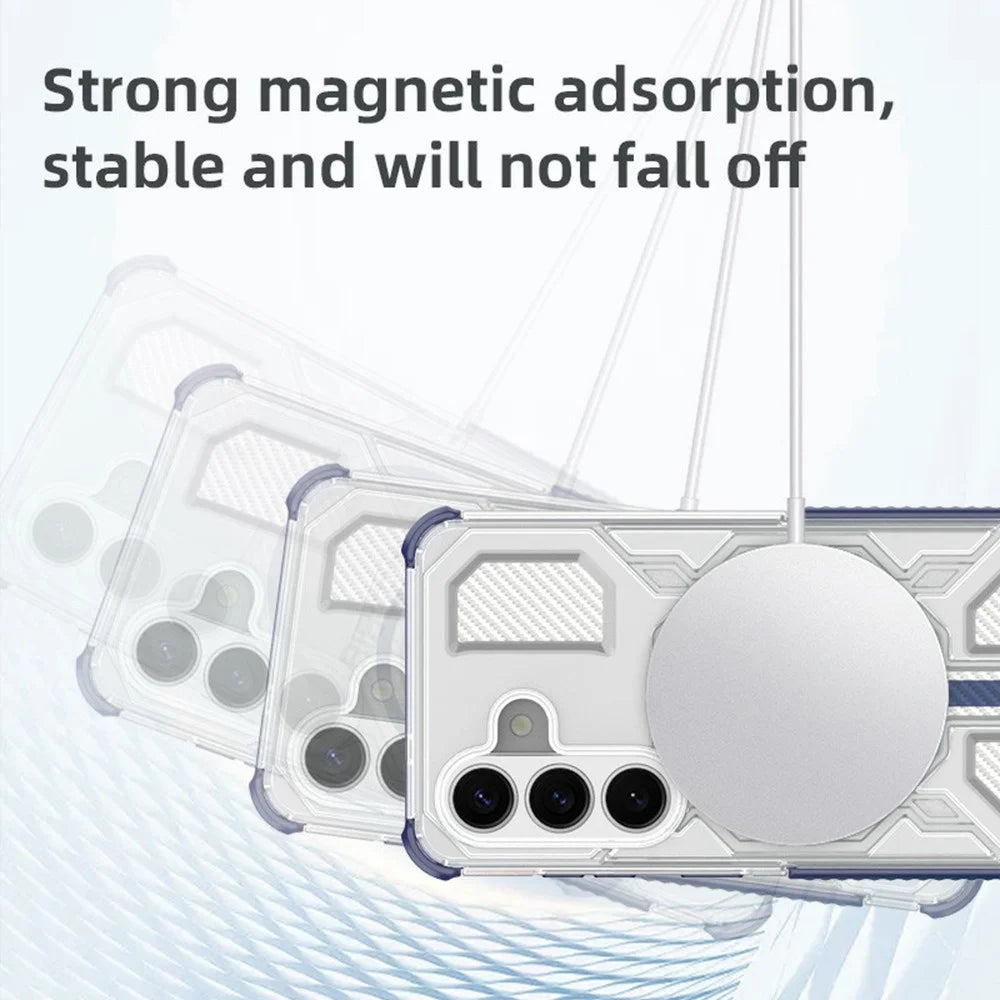 BIBERCAS J-16 Transparent Series For Samsung Galaxy S26 Magnetic Case TPU + PC Phone Cover - Transparent - 4