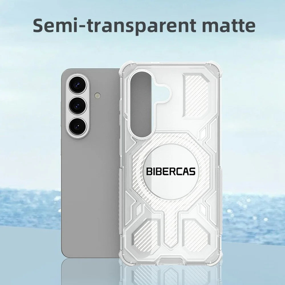 BIBERCAS J-16 Transparent Series For Samsung Galaxy S26 Magnetic Case TPU + PC Phone Cover - Transparent - 5