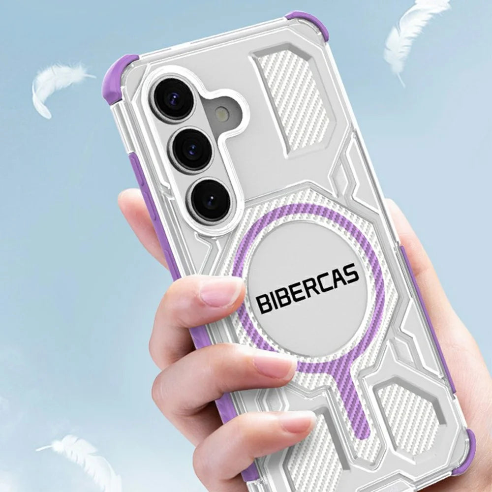 BIBERCAS J-16 Transparent Series For Samsung Galaxy S26 Magnetic Case TPU + PC Phone Cover - Transparent - 7