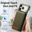 For iPhone 18 Pro Max / 17 Pro Max Case RFID Blocking Card Holder Litchi Texture Leather Back Cover - Midnight Green - 7