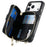 For iPhone 17 Pro Max PU Leather Phone Back Cover with Zipper Card Holder and Long Strap - Black - 4
