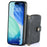 For iPhone 17 Pro Max PU Leather Phone Back Cover with Zipper Card Holder and Long Strap - Black - 7
