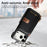 For iPhone 17 Pro Max Case with Zipper Card Holder Kickstand Litchi Grain Leather Back Cover - Black - 6