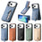 For iPhone 17 Pro Max Case Carbon Fiber Leather Coated TPU + PC Phone Cover - Black - 6