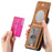 For iPhone 17 Pro Max Case with Mirror Card Holder RFID Blocking Litchi Texture PU PC Phone Back Cover - Black - 3