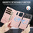 AUTSPACE A05 For iPhone 17 Pro Case Wallet Stand Detachable Leather Magnetic Phone Cover - Pink - 3