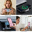 AUTSPACE A05 For iPhone 17 Pro Case Wallet Stand Detachable Leather Magnetic Phone Cover - Pink - 7