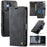 AUTSPACE A05 For iPhone 16 Case Wallet Stand Detachable Leather Magnetic Phone Cover - Black - 1
