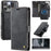 AUTSPACE A05 For iPhone 16 Pro Case Wallet Stand Detachable Leather Magnetic Phone Cover - Black - 1