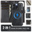 AUTSPACE A05 For iPhone 14 Pro Case Wallet Stand Detachable Leather Magnetic Phone Cover - Black - 2