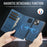 AUTSPACE A05 For iPhone 14 / 13 Case Wallet Stand Detachable Leather Magnetic Phone Cover - Blue - 3