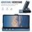 AUTSPACE A05 For iPhone 14 / 13 Case Wallet Stand Detachable Leather Magnetic Phone Cover - Blue - 6