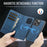 AUTSPACE A05 For iPhone 12 Pro Max Case Wallet Stand Detachable Leather Magnetic Phone Cover - Blue - 3