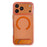 For iPhone 17 Pro Max Case Compatible with MagSafe Clear Acrylic TPU Shockproof Phone Cover with Kickstand - Orange - 1