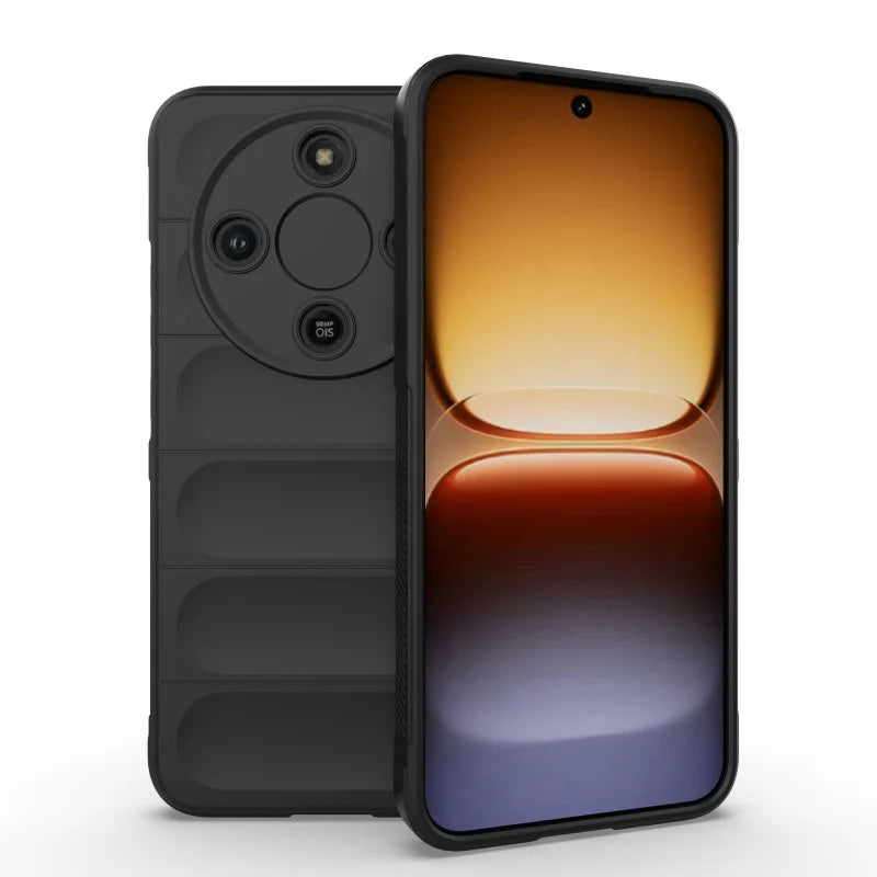 WANLONFENG For Honor Magic8 Lite 5G / Honor X70 5G / Honor X9d 5G TPU Case  HD Series Anti Slip Phone Cover with Tempered Glass - Black - 4