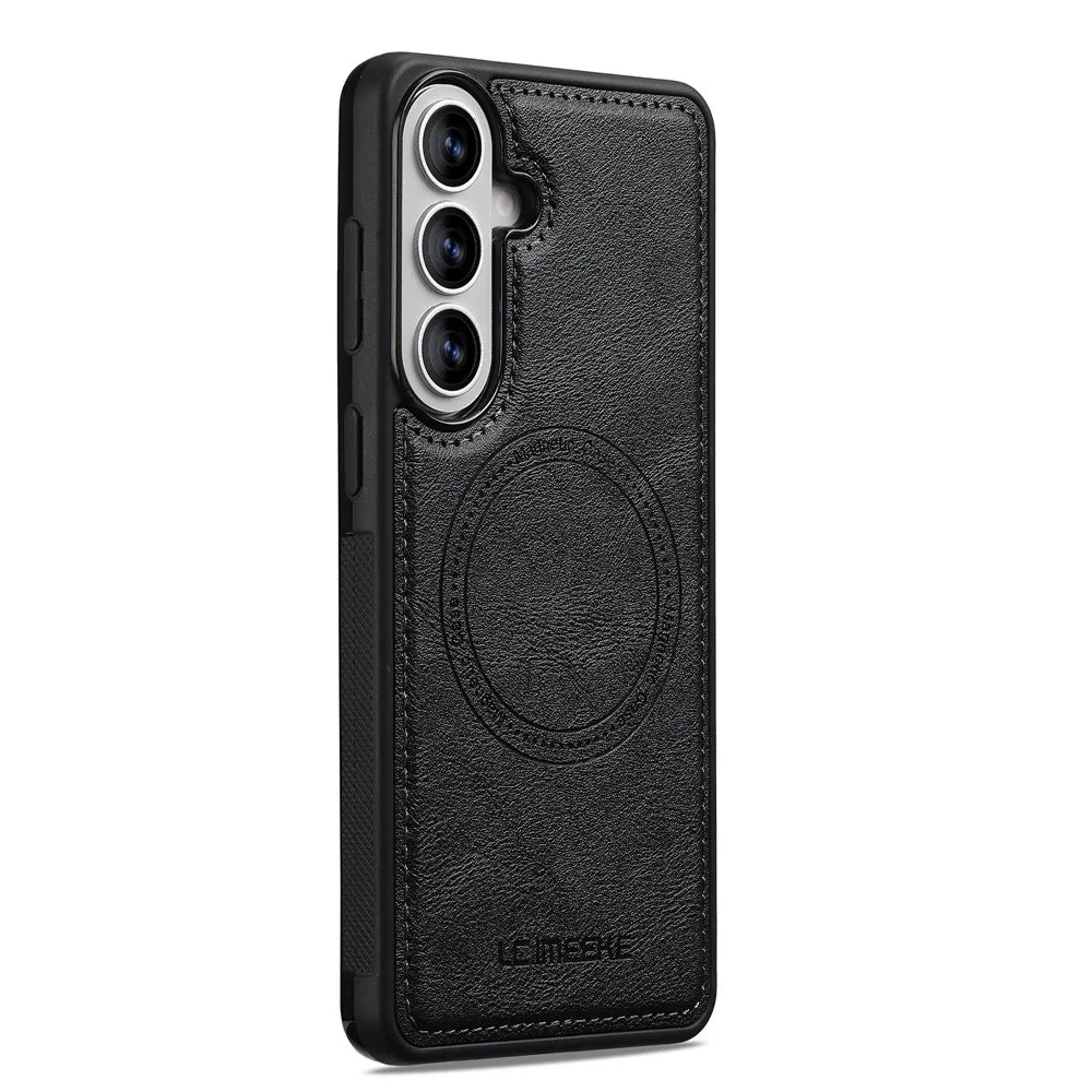 LC.IMEEKE L3 For Samsung Galaxy S26+ Magnetic Case Detachable Card Holder Leather TPU Mobile Cover - Black - 5
