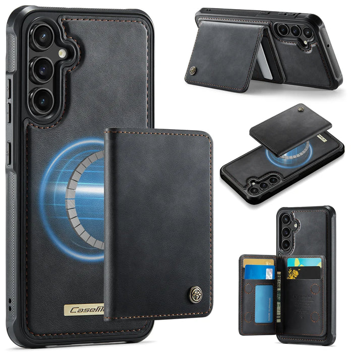 CASEME For Samsung Galaxy A54 5G Magnetic Case  ME80 Series Leather PC TPU Phone Cover with Detachable Wallet - Black - 1