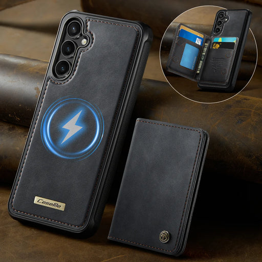 CASEME For Samsung Galaxy A54 5G Magnetic Case  ME80 Series Leather PC TPU Phone Cover with Detachable Wallet - Black - 2