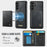 CASEME For Samsung Galaxy A54 5G Magnetic Case  ME80 Series Leather PC TPU Phone Cover with Detachable Wallet - Black - 3