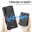 CASEME For Samsung Galaxy A54 5G Magnetic Case  ME80 Series Leather PC TPU Phone Cover with Detachable Wallet - Black - 6