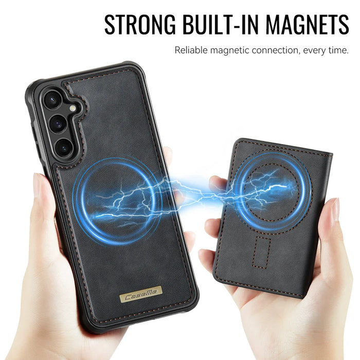 CASEME For Samsung Galaxy A54 5G Magnetic Case  ME80 Series Leather PC TPU Phone Cover with Detachable Wallet - Black - 6
