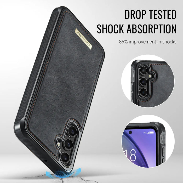 CASEME For Samsung Galaxy A54 5G Magnetic Case  ME80 Series Leather PC TPU Phone Cover with Detachable Wallet - Black - 7