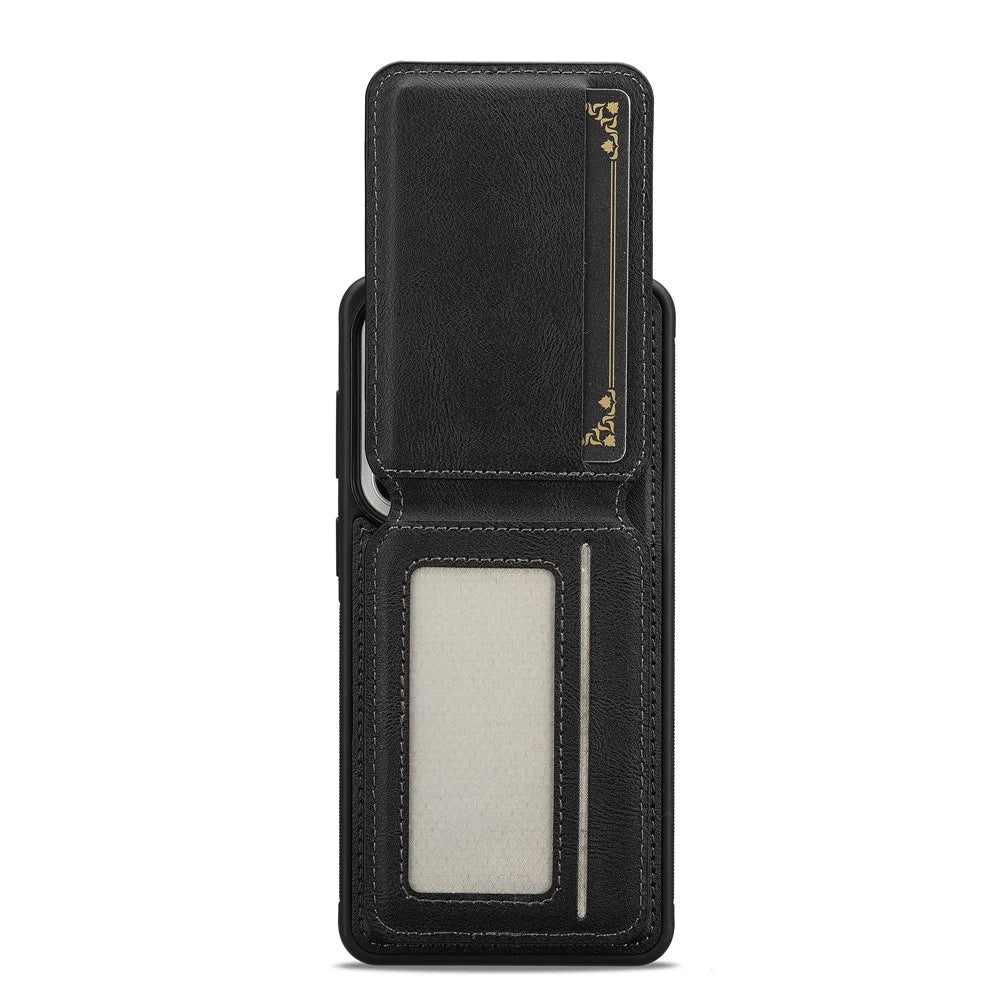 LC.IMEEKE L3 For Samsung Galaxy A37 5G Magnetic Case Detachable Card Holder Leather TPU Mobile Cover - Black - 6