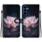 For Samsung Galaxy A37 5G Wallet Phone Case Anti-Drop Pattern Printing Leather Flip Cover with Strap - Purple Peony - 1