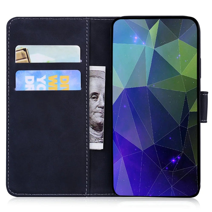 For Samsung Galaxy A37 5G Case Tiger Imprint Leather Wallet Phone Cover - Black - 2