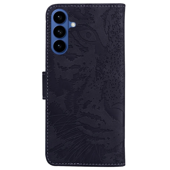 For Samsung Galaxy A37 5G Case Tiger Imprint Leather Wallet Phone Cover - Black - 7