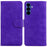 For Samsung Galaxy A37 5G Case Solid Color Leather Wallet Phone Cover - Purple - 1