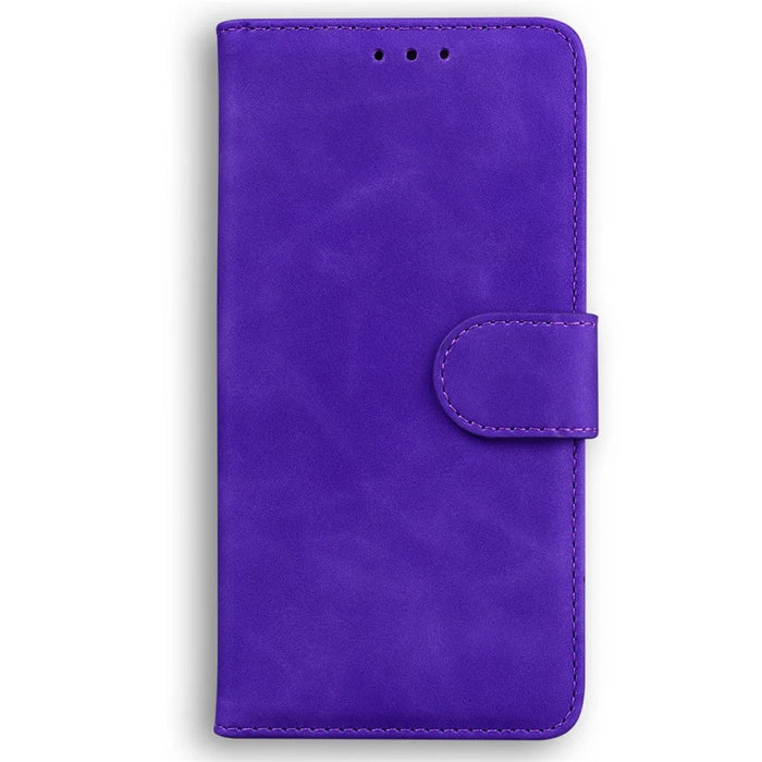 For Samsung Galaxy A37 5G Case Solid Color Leather Wallet Phone Cover - Purple - 6