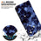 For Samsung Galaxy A37 5G Wallet Case Pattern Printing Leather Stand Phone Cover with Strap - Ink Blue Flower - 6
