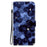 For Samsung Galaxy A37 5G Wallet Case Pattern Printing Leather Stand Phone Cover with Strap - Ink Blue Flower - 7