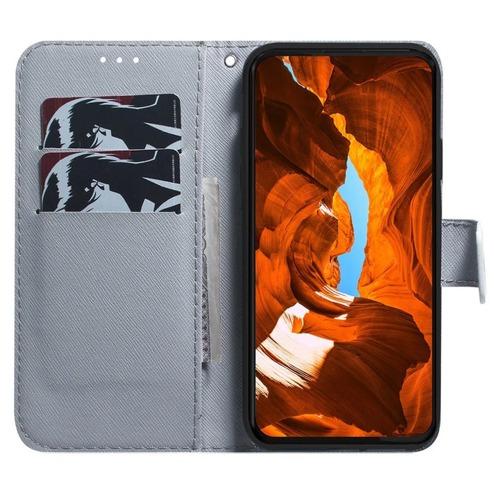 For Samsung Galaxy A57 5G Wallet Case Pattern Print Leather Phone Cover - Wolf - 2