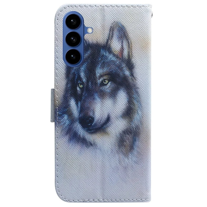 For Samsung Galaxy A57 5G Wallet Case Pattern Print Leather Phone Cover - Wolf - 7