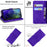 For Samsung Galaxy A57 5G Case Solid Color Leather Wallet Phone Cover - Purple - 4