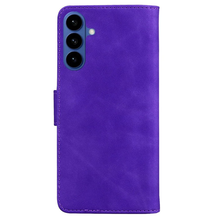For Samsung Galaxy A57 5G Case Solid Color Leather Wallet Phone Cover - Purple - 7