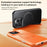 For iPhone 16 Pro Max Case Compatible with MagSafe Rotating Kickstand Litchi Texture PC TPU Phone Cover - Orange - 5
