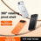 For iPhone Air Case Compatible with MagSafe Rotating Kickstand Litchi Texture PC TPU Phone Cover - Orange - 2