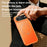 For iPhone Air Case Compatible with MagSafe Rotating Kickstand Litchi Texture PC TPU Phone Cover - Orange - 4